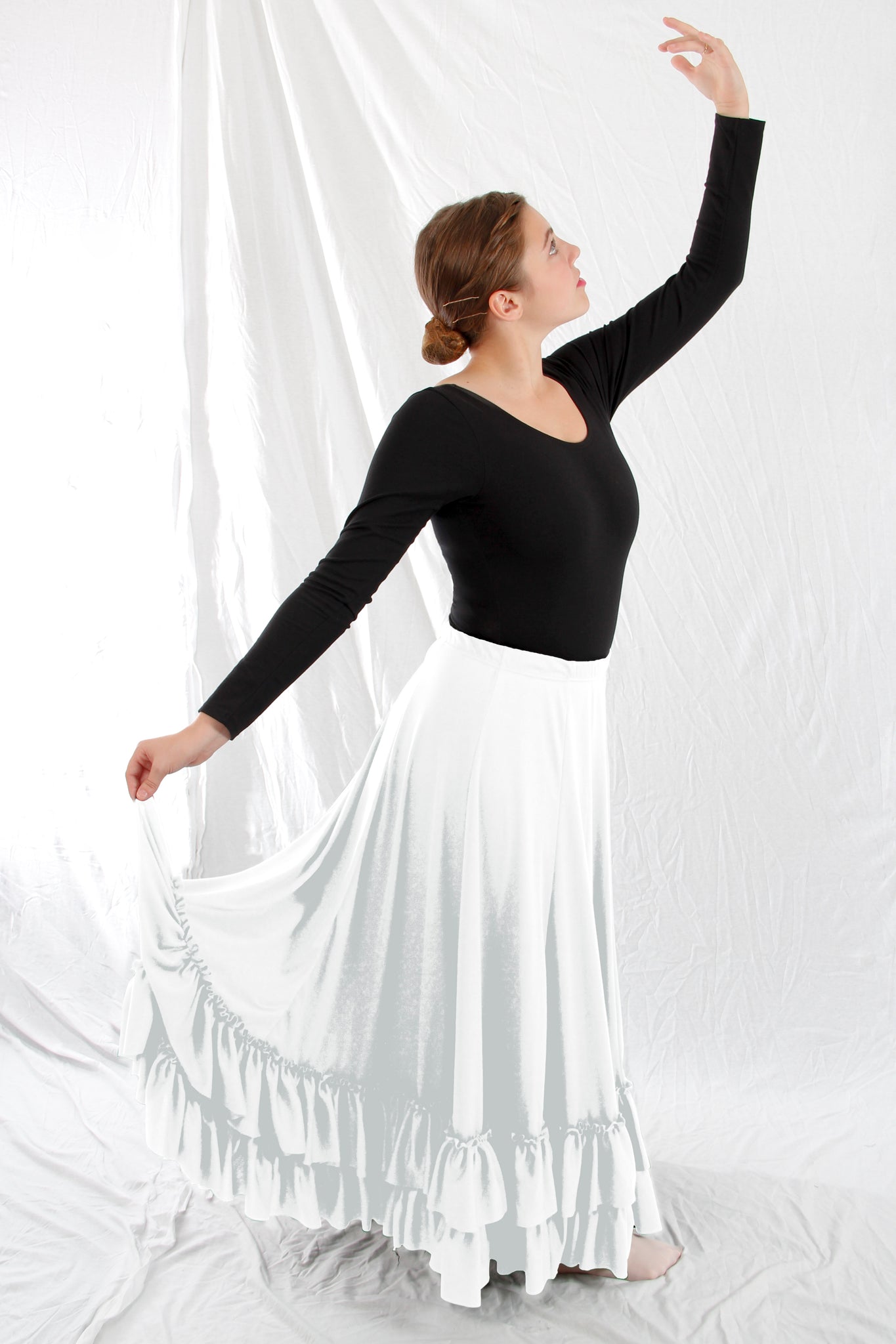 White Flamecno Skirt
